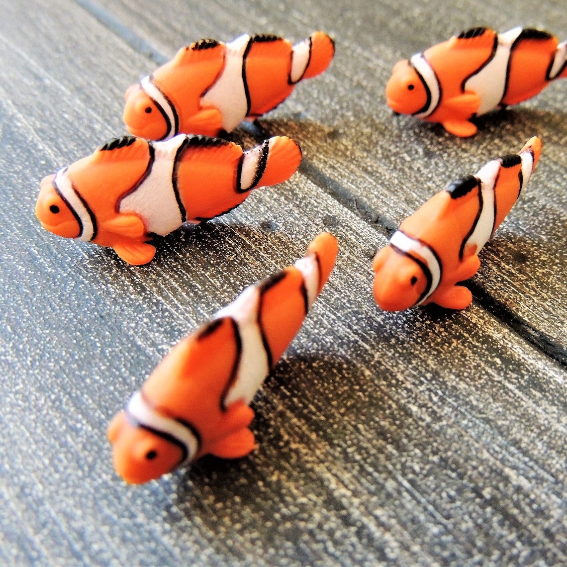 MINIATURE CLOWNFISH Tiny Sea Animals Figurines Figures for Fairy Garden ...