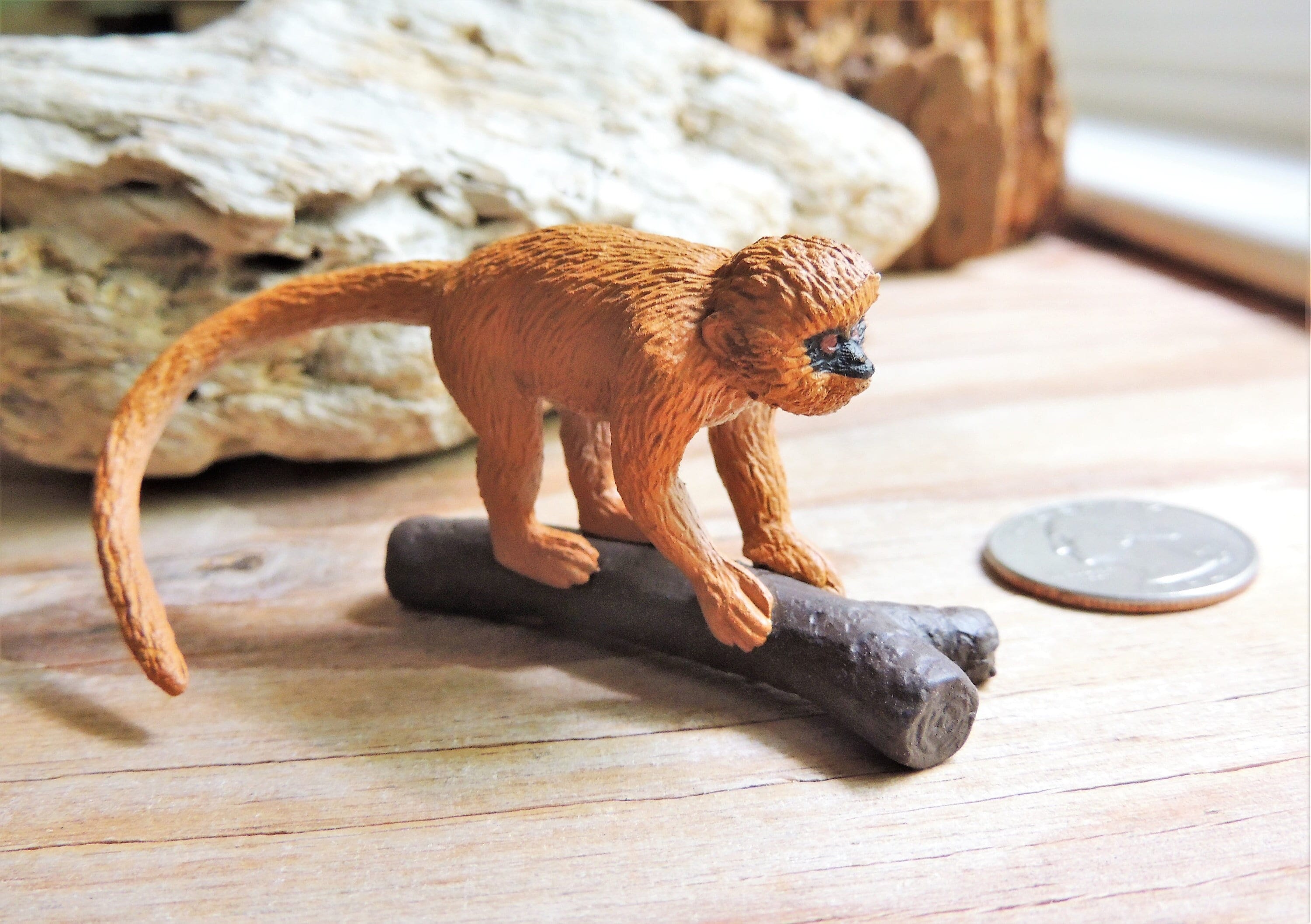 MINIATURE ANIMALS Red Tail MONKEY Plastic Animal Figure Figurines