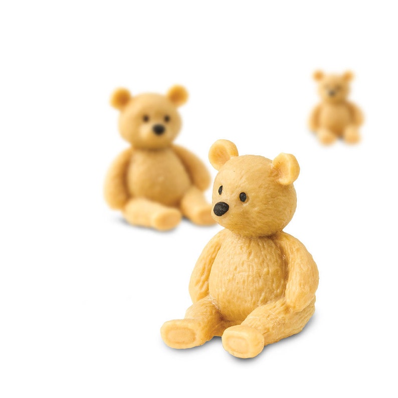 Tiny soft miniature collectible Teddy Bear for crafts, dolls, dollhouses, terrariums, fairy gardens, dioramas, shadowboxes, and more.