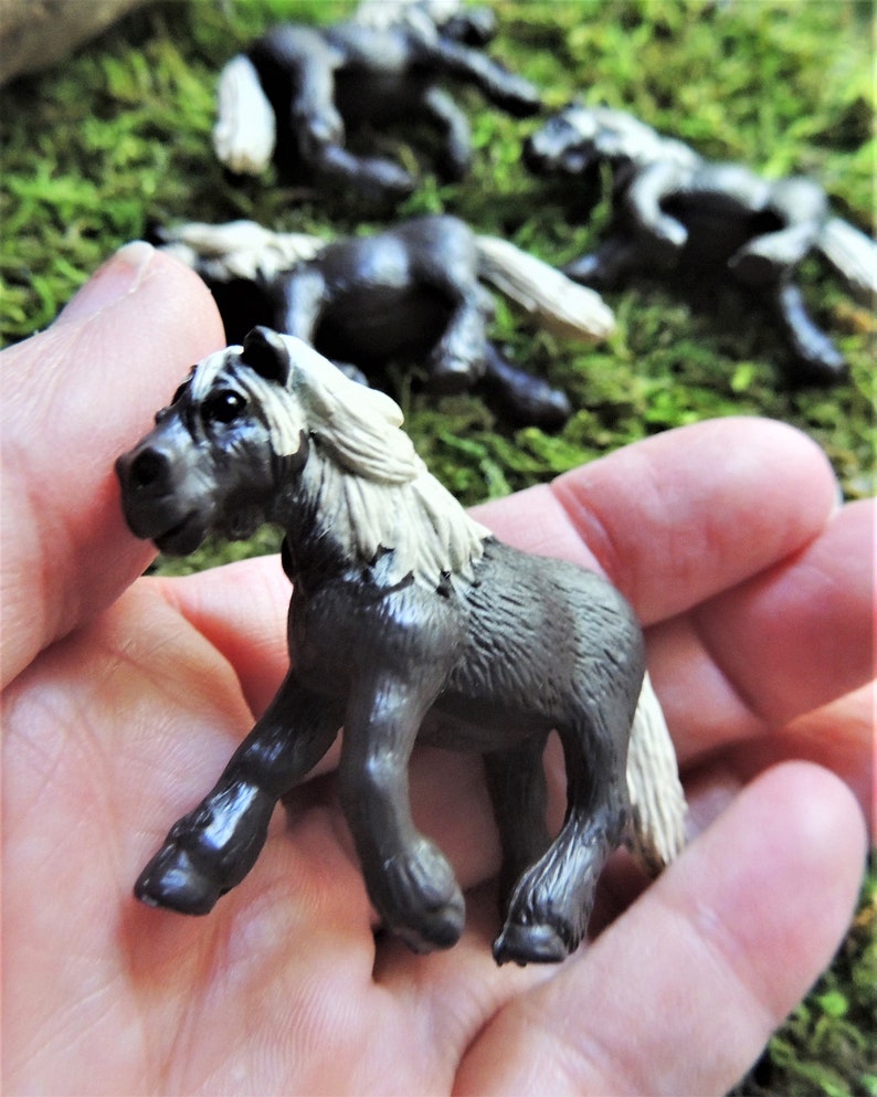 Weekly update MINIATURE HORSE PONY Horses Farm Figures Animal Plastic Figurine Now on sale