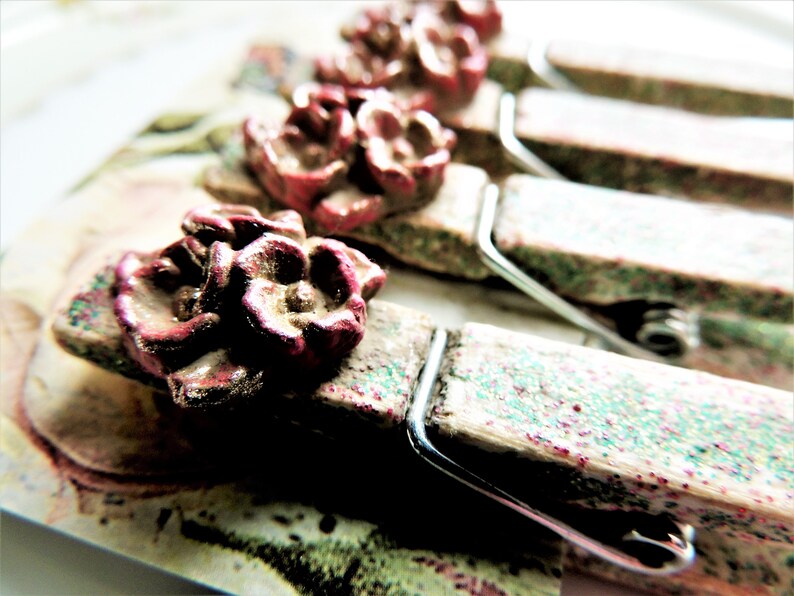 GLITTER CLOTHESPINS DECORATIVE Clothes Pin Wooden Etsy