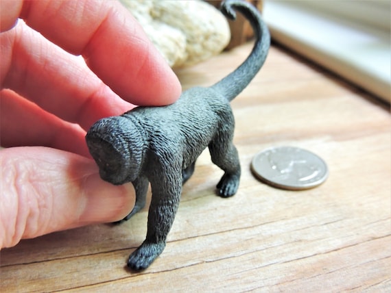 MINIATURE ANIMALS Woolly Monkey Plastic Animal Figure Figurines