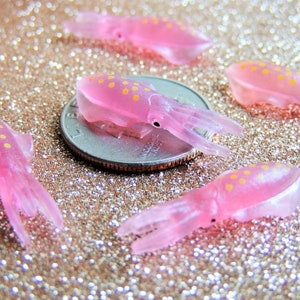 Tiny SQUID MINIATURE Animals Figurine Figures Dollhouse Diorama Terrarium Fairy Garden Crafts Small Toy Mini Micro Miniatures Sea Life Ocean