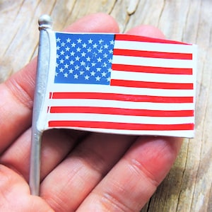 MINIATURE The FLAG of the United States Figures Figurine Diorama Terrarium Supplies Small Toy Craft Supply Mini Dollhouse USA American Flag