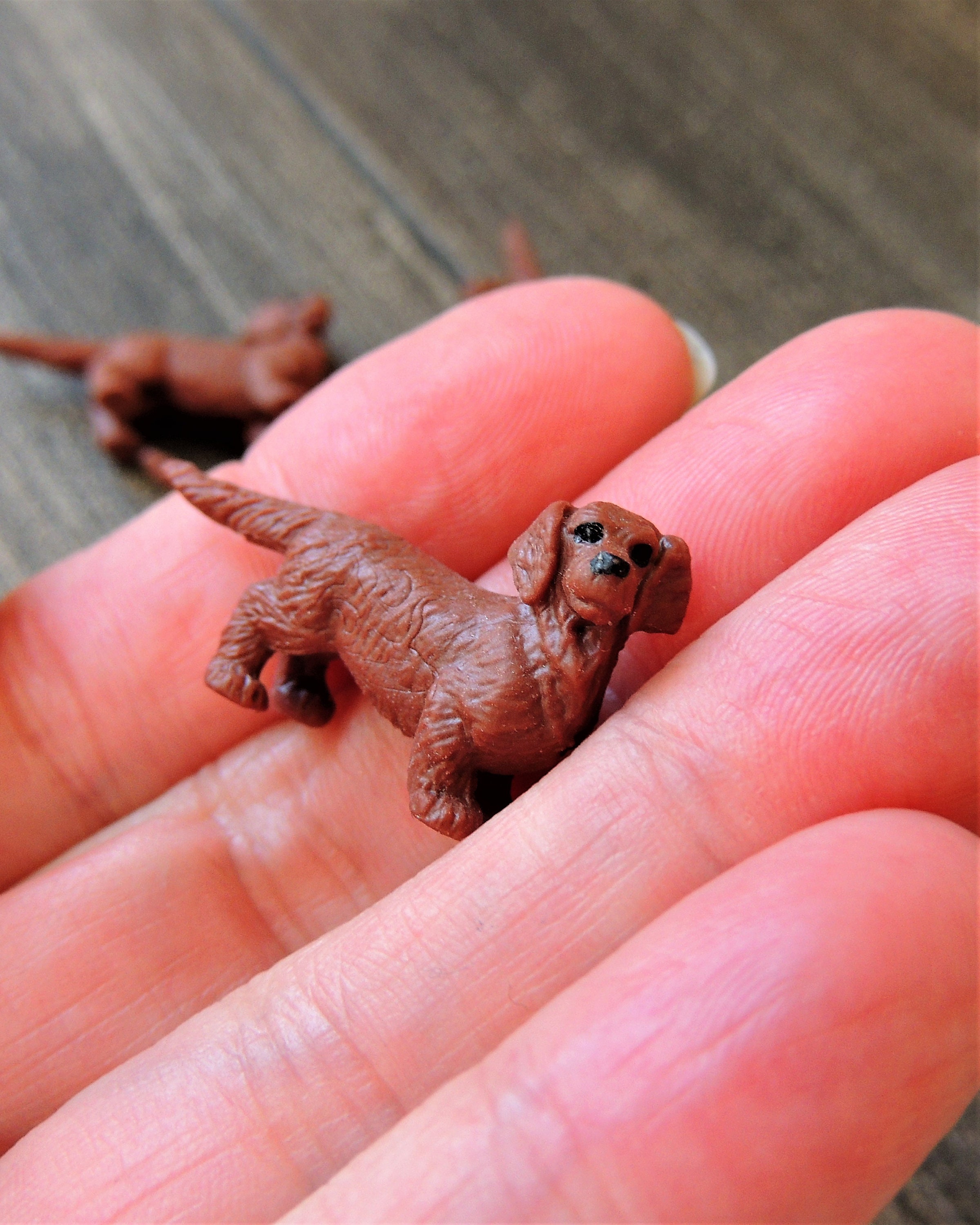 MINIATURE DACHSHUND Dog Figurine Tiny Soft Animal Figures Etsy UK