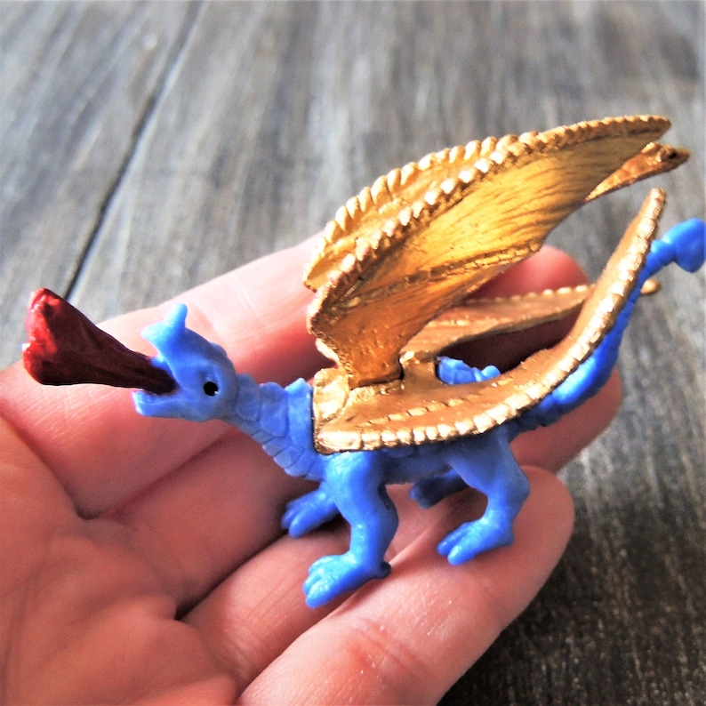MINIATURE DRAGON Plastic Figures Figurines WYVERN Diorama Etsy