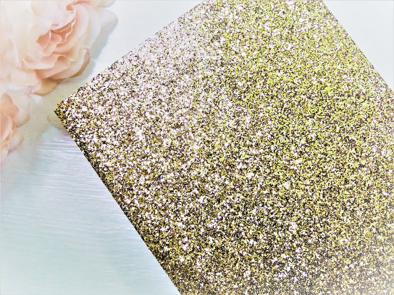 Gold GLITTER SHEETS Cardstock Paper DIY Wedding Birthday Etsy