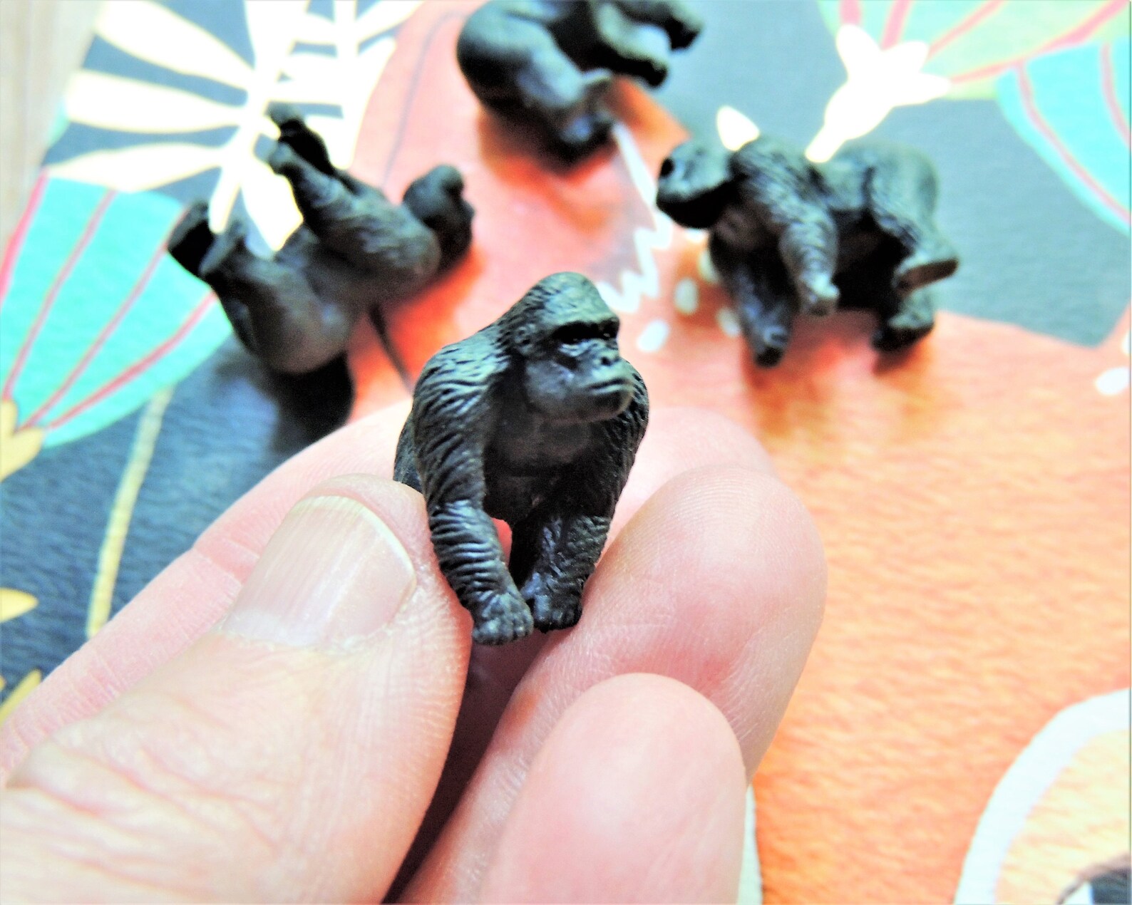 Bulk MINIATURE GORILLAS Animal Figures Figurine Micro Mini Etsy