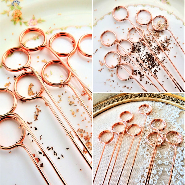 Tall WIRE CARD HOLDERS Table Number Holder Swirl Stems Pick Photo Flat Card Memo Pins Holders Sign Cake Topper Copper Gold Silver Long