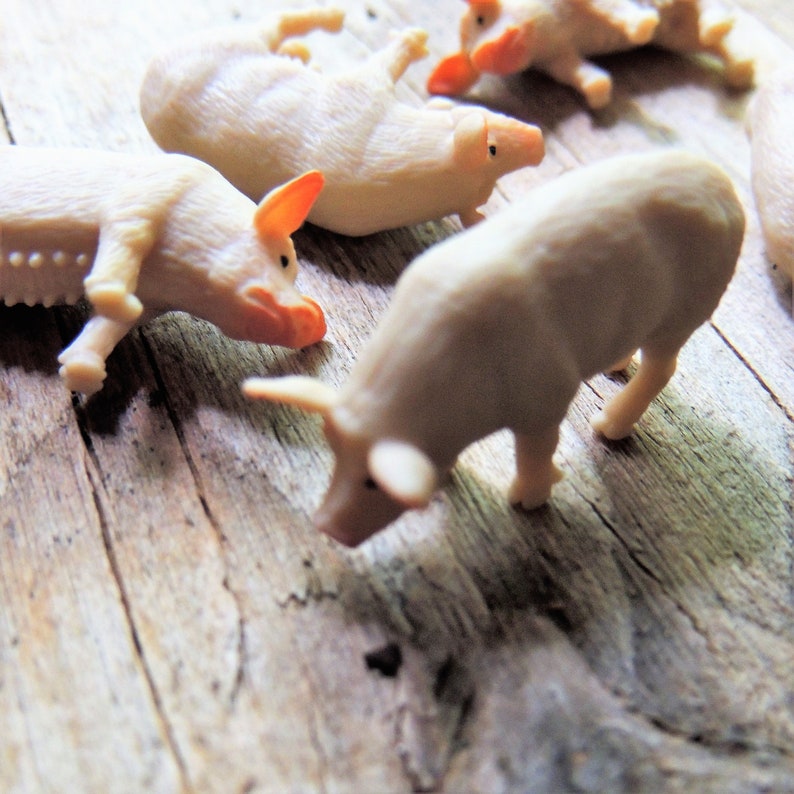 Bulk MINIATURE PIG Farm Animals Figurines Figure MICRO Mini Etsy