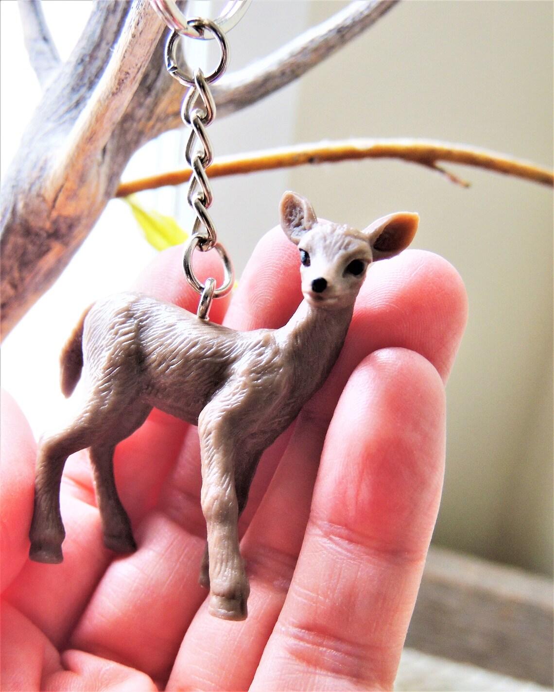 KEYCHAIN Key Chain DEER Key Ring Key Fob Animal Cute Fun Cool Unique ...