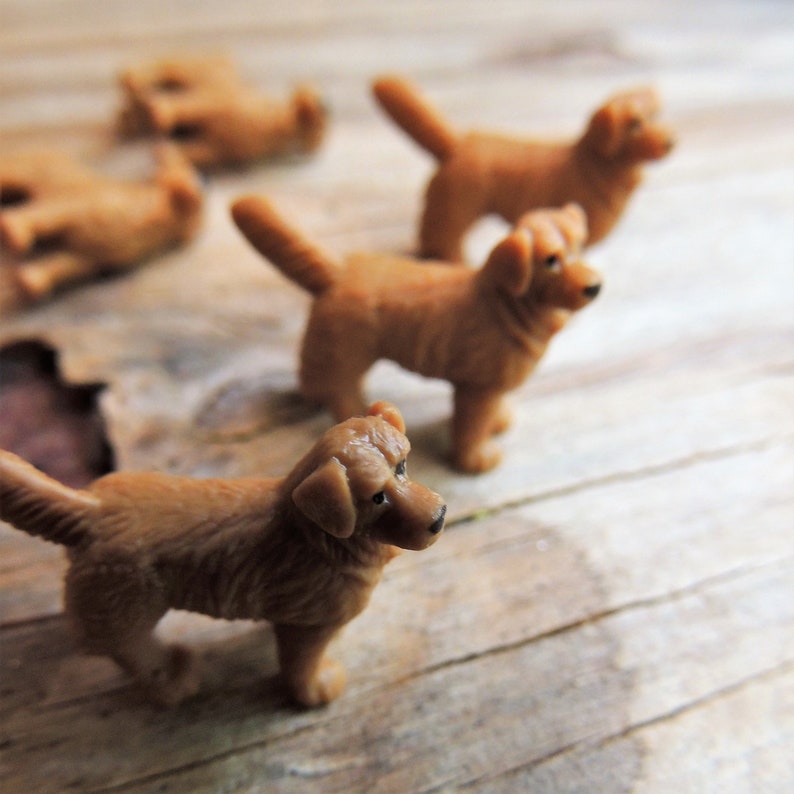 MINIATURE ANIMALS Figurine Golden Retriever Micro Mini Dog Etsy