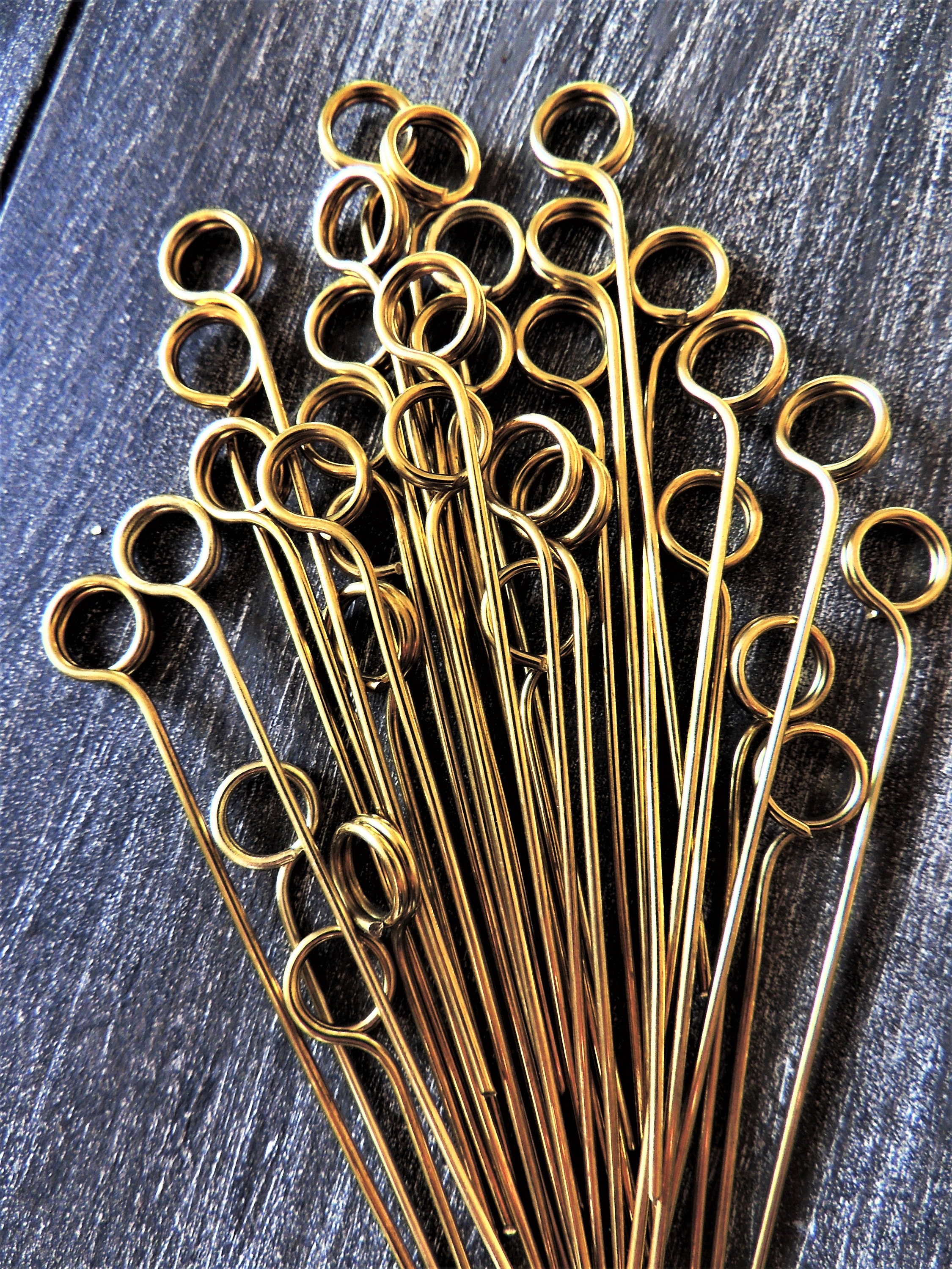 3.5 WIRE CARD HOLDERS Set Picks Gold No Base Place Card Etsy