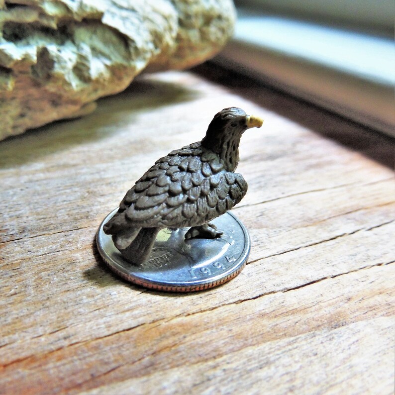 Tiny MINIATURE HAWK Golden Eagle Animal Figurine Bird Figure Etsy UK