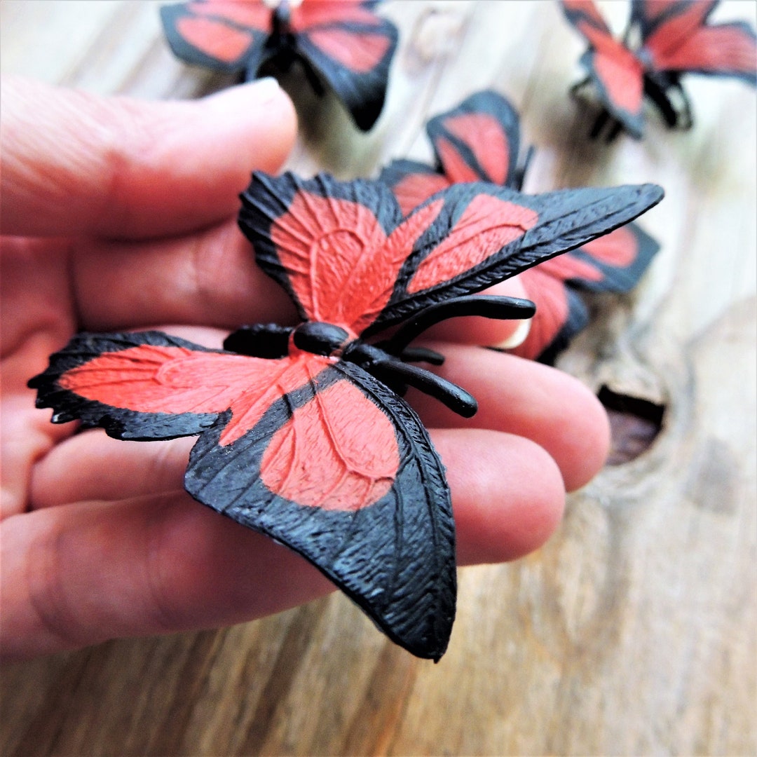 MINIATURE BUTTERFLY Insect Animal Figures Figurines Dollhouse Fairy ...