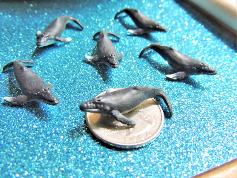 MINIATURE HUMPBACK WHALE Tiny Animal Figurine Figures Fairy Etsy