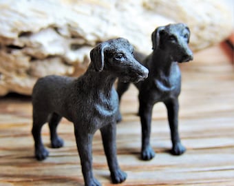 DOG MINIATURE GreatDane Animals Figurines Figures Fairy Garden Dollhouse Diorama Terrarium Craft Model Supply
