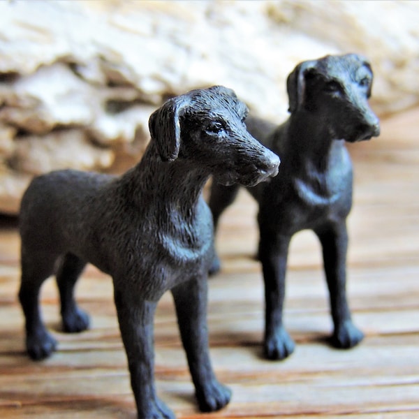 Figuras de animales en miniatura de perros Gran Danés Figuras para jardín de hadas Casa de muñecas Diorama Terrario Suministros para maquetas y manualidades