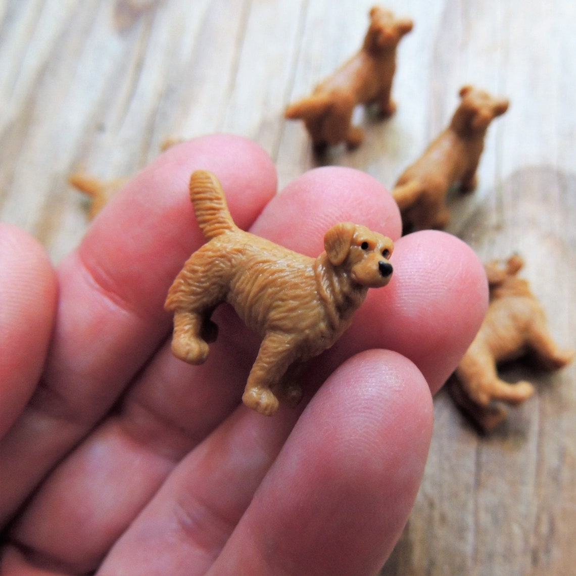 Bulk MICRO MINIATURE Animal Figures Golden Retriever Mini Dog Etsy