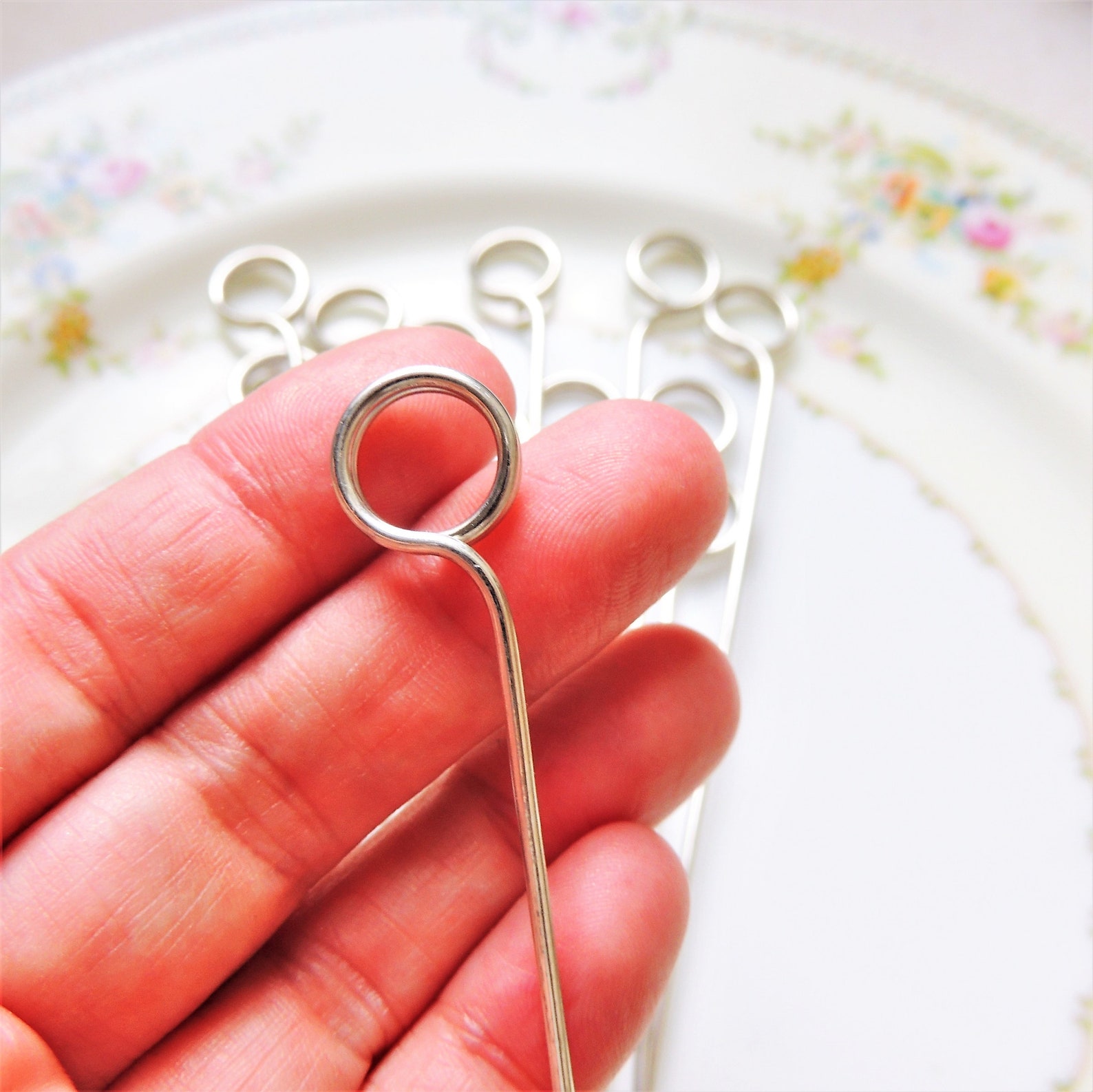 Wire PLACE CARD HOLDERS Silver Gold Table Number Holders Diy Etsy