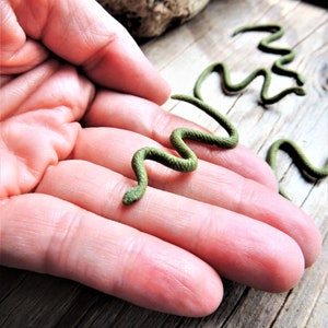MINIATURE SNAKE ANIMALS Figurine Micro Mini Figure Terrarium Fairy Garden Dollhouse Diorama Supply Small Tiny Miniatures Garden Snake Soft