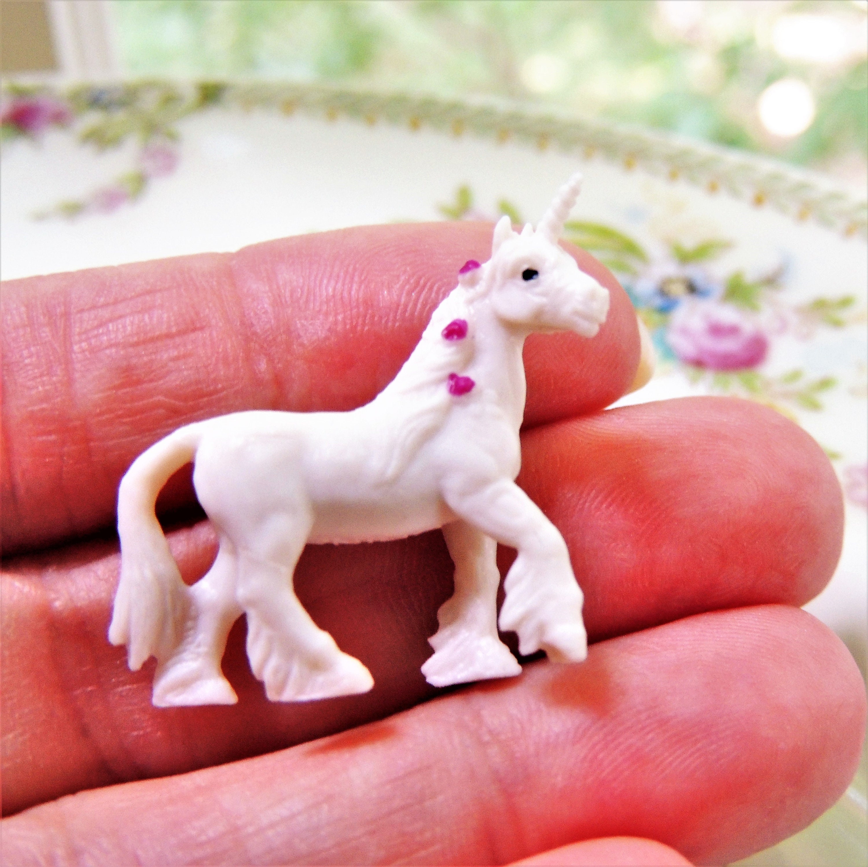 20 piezas Mini unicornio figura para Fairy Garden Bonsai Toys DIY Crafts rosa 