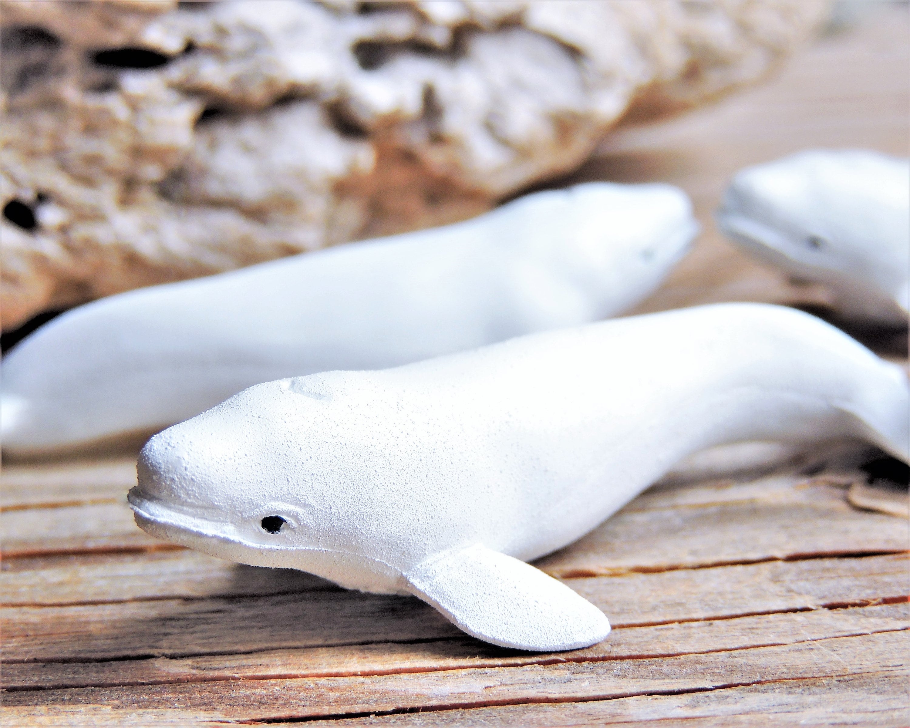 MINIATURE BELUGA WHALE Animal Figures Figurines Dollhouse