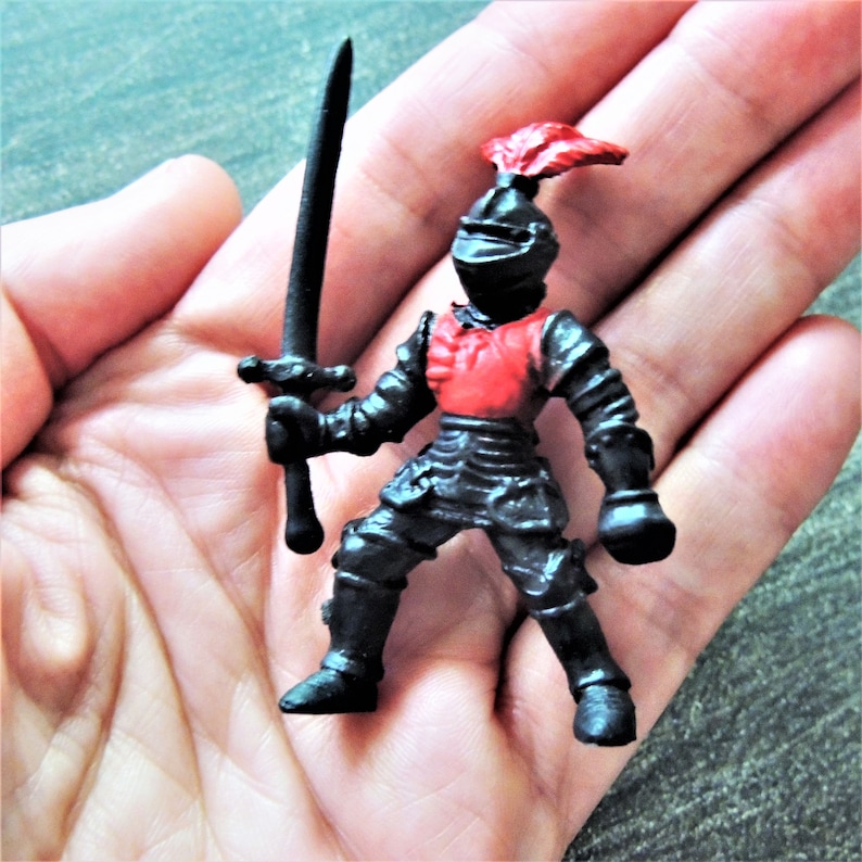 MINIATURE KNIGHT Plastic Toy Figures Figurines Doll House Etsy