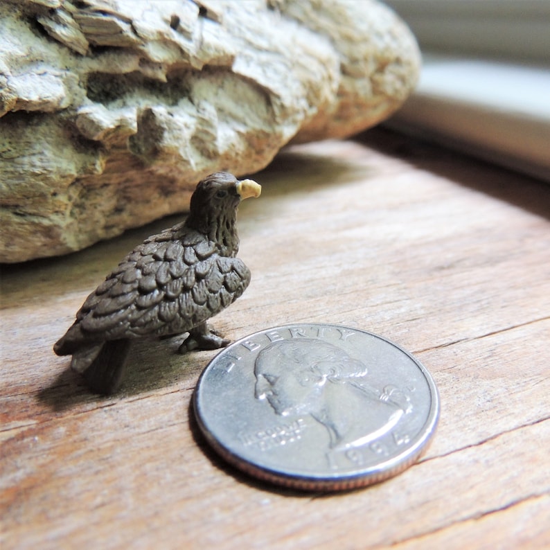 Tiny MINIATURE HAWK Golden Eagle Animal Figurine Bird Figure Etsy UK