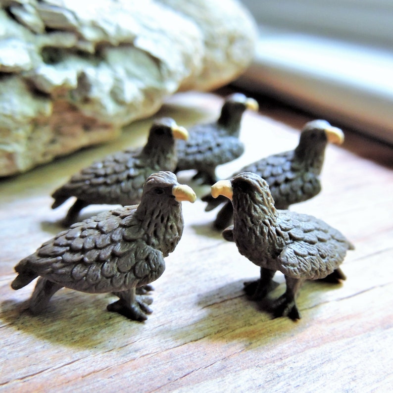Tiny MINIATURE HAWK Golden Eagle Animal Figurine Bird Figure Etsy UK