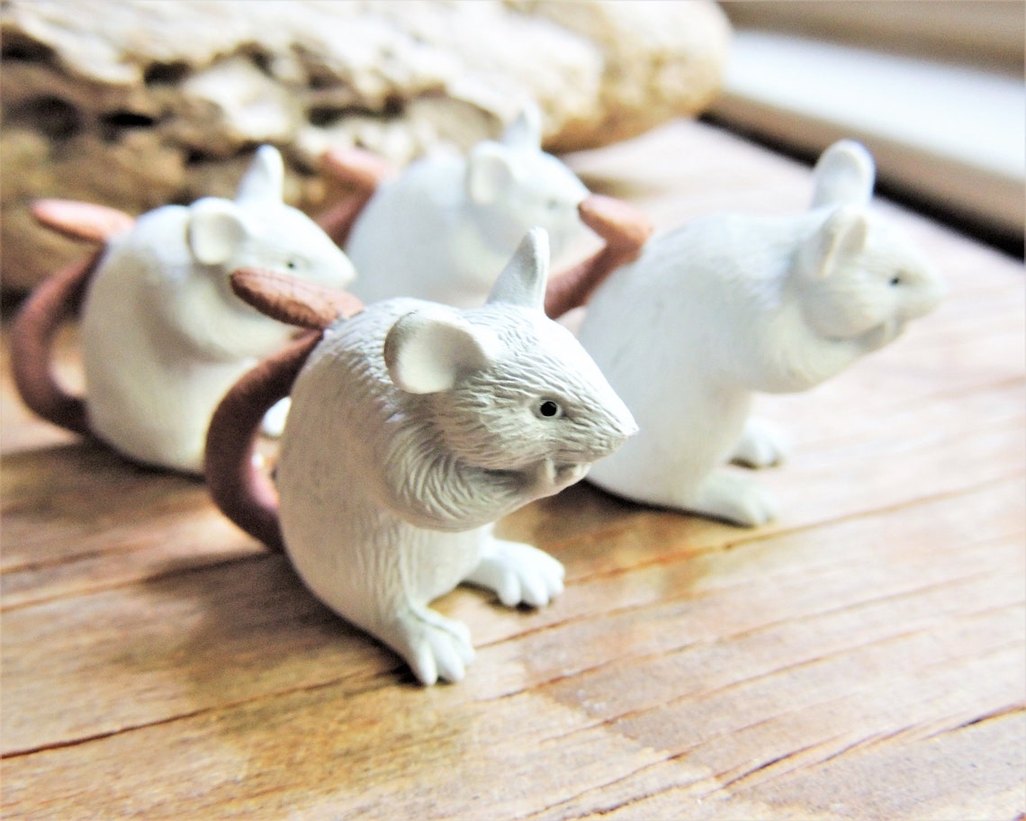 MINIATURE ANIMALS MOUSE Plastic Animal Figures Figurine Etsy
