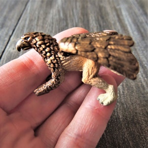MINIATURE GRIFFIN: Figurine Figure Fairy Garden Dollhouse Diorama Terrarium Supplies Small Mini Plastic Toy Cupcake Topper Mythical Creature