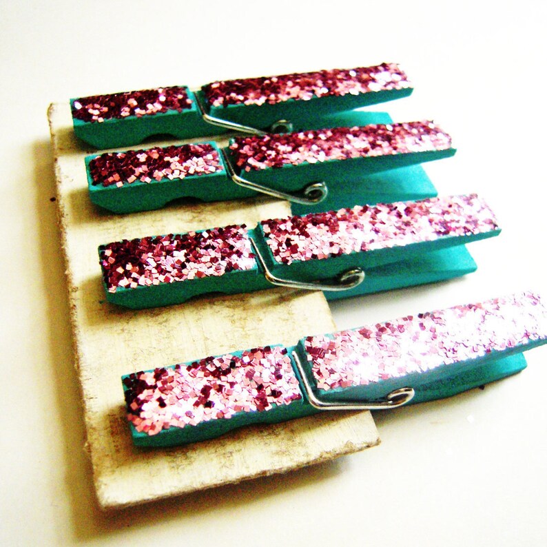 CLOTHESPINS Clothes Pin Glitter Decorative Push Pin Etsy