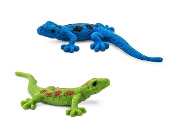 Tiny Mini MINIATURE GECKOS Animal Figures Figurines Fairy Garden Animals Dollhouse Diorama Terrarium Lizard