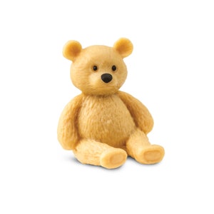 Tiny soft miniature collectible Teddy Bear for crafts, dolls, dollhouses, terrariums, fairy gardens, dioramas, shadowboxes, and more.