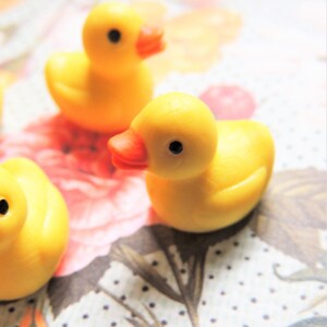 MINIATURE RUBBER DUCKS Ducky Tiny Mini Figure For Fairy Gardens Dollhouse Diorama Terrarium Figurine image 4