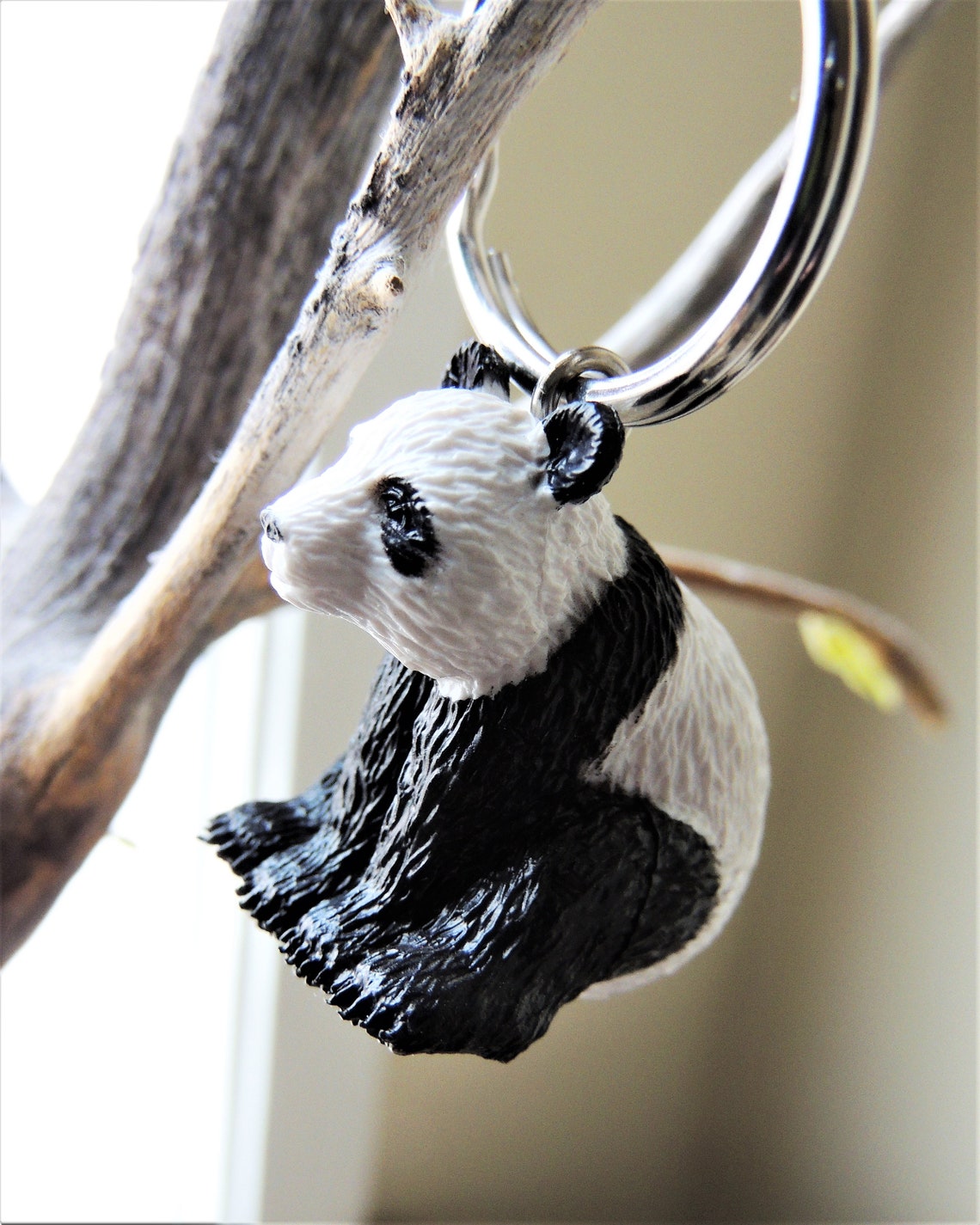 KEYCHAIN Key Chain Giant PANDA Bear Key Ring Key Fob Animal Cute Fun ...