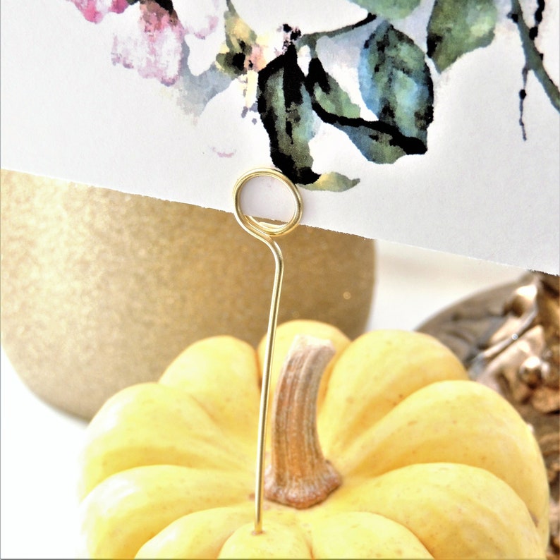 PLACE CARD HOLDERS Gold Silver Wire Table Number Holders Diy Etsy
