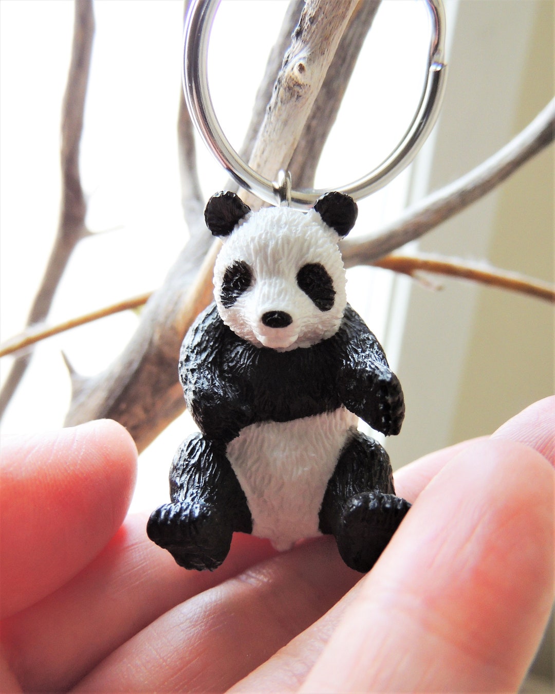 KEYCHAIN Key Chain Giant PANDA Bear Key Ring Key Fob Animal Etsy