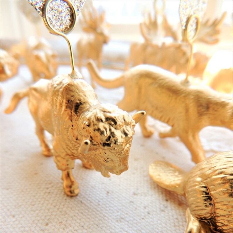 PLACE CARD HOLDERS Wedding Gold Animal Wedding Table Moose | Etsy