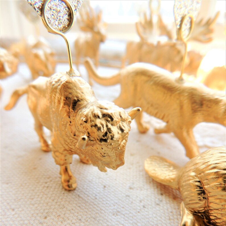PLACE CARD HOLDERS Wedding Gold Animal Wedding Table Moose Etsy