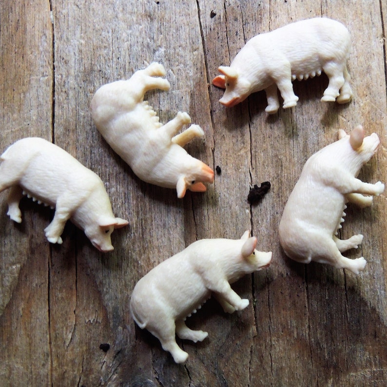 Bulk MINIATURE PIG Farm Animals Figurines Figure MICRO Mini Etsy