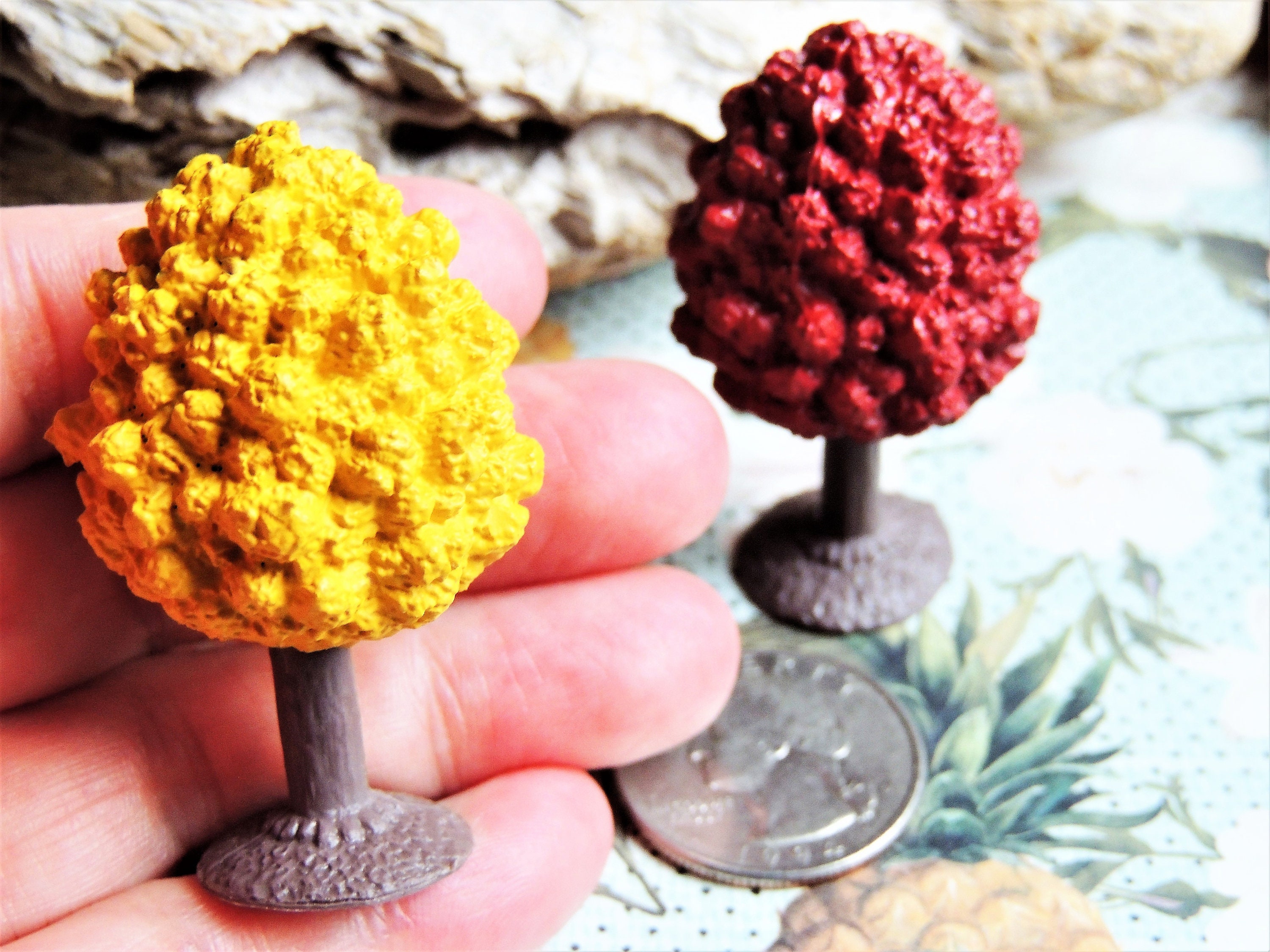TREE MINIATURE Figurine MAPLE Trees Terrain Fairy Garden Dollhouse ...