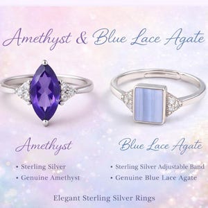 Amythest Ring in Sterling Silber