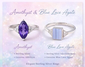 amythest ring in sterling silver