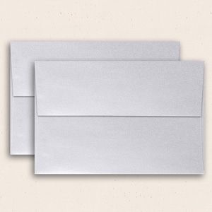 25 Pack | Metallic Envelope Silver | A1/4Bar, A2, A6, #10