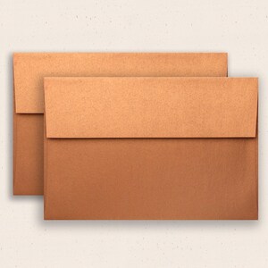 25 Pack | Metallic Envelope Copper | A1/4Bar, A6, 6-1/2" Sq.