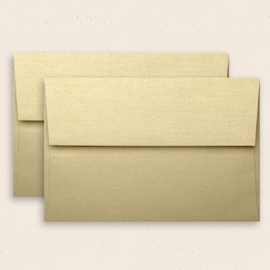 Paquet de 25 | Enveloppe métallique feuille d'or | Barres A1/4, A2, A6, 6-1/2"2