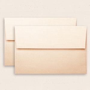 25 Pack | Metallic Envelope Coral | A1/4Bar, A6, 6-1/2"Sq