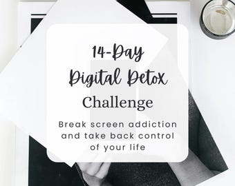 14-Tage-Digital-Detox-Challenge | Siebdruck | Bildschirmzeit frei